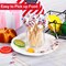 200 Pcs Patriotic Bamboo Cocktail Picks - 5.12" 4th of July Food Toothpicks with 7 Decorative Patterns, American Flag & Firework Cupcake Toppers for Independence Day, Memorial Day & Party Appetizers